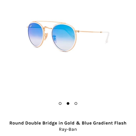 Authentic Round Blue Ray Bans - Picture 2 of 4